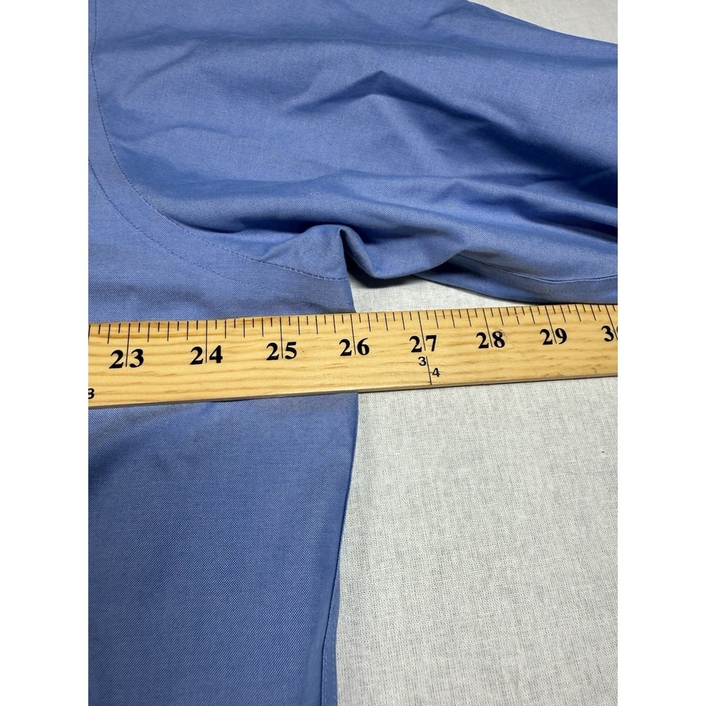 Brooks Brothers 346 Original‎ Polo Shirt Men 17 2/3 L Blue Long Sleeve Preppy - Picture 5 of 12